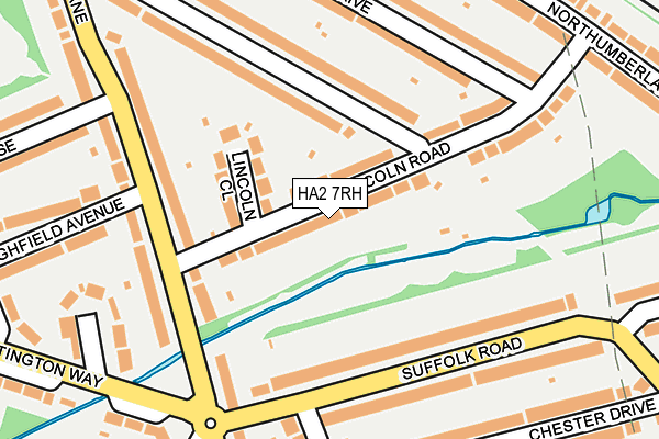 HA2 7RH map - OS OpenMap – Local (Ordnance Survey)