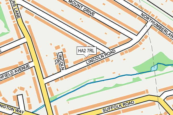 HA2 7RL map - OS OpenMap – Local (Ordnance Survey)