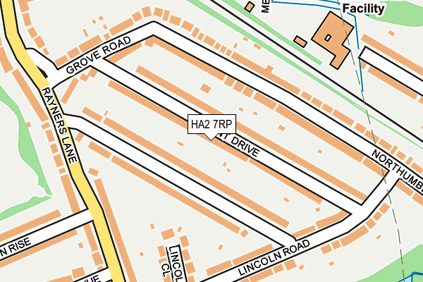 HA2 7RP map - OS OpenMap – Local (Ordnance Survey)