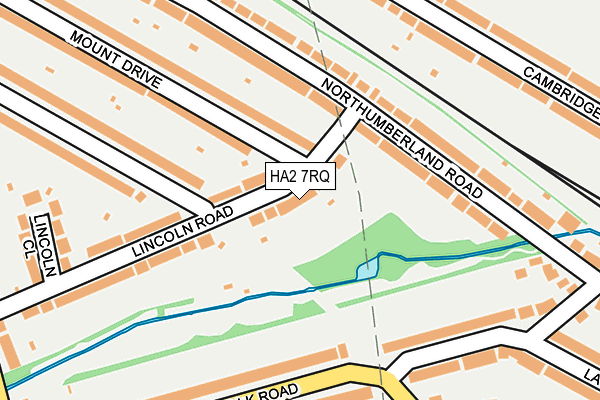 HA2 7RQ map - OS OpenMap – Local (Ordnance Survey)