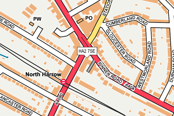 HA2 7SE map - OS OpenMap – Local (Ordnance Survey)