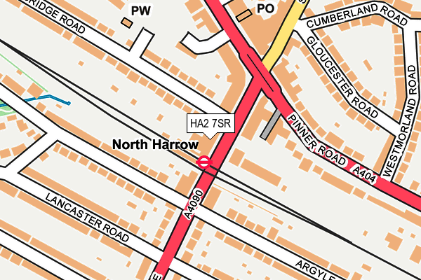 HA2 7SR map - OS OpenMap – Local (Ordnance Survey)