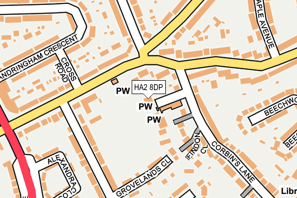 HA2 8DP map - OS OpenMap – Local (Ordnance Survey)