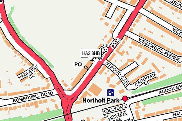 HA2 8HB map - OS OpenMap – Local (Ordnance Survey)