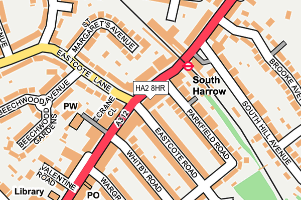 HA2 8HR map - OS OpenMap – Local (Ordnance Survey)