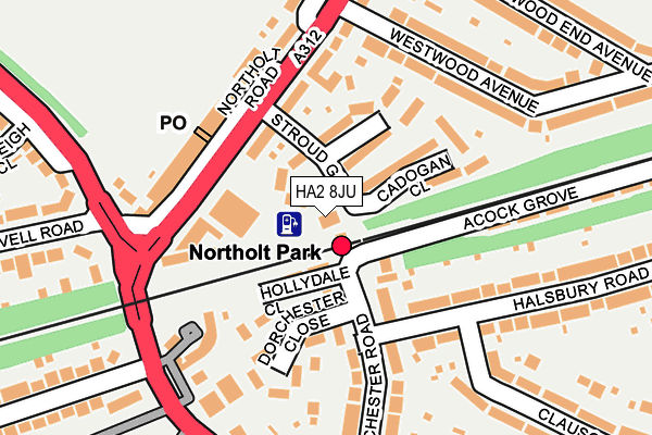 HA2 8JU map - OS OpenMap – Local (Ordnance Survey)
