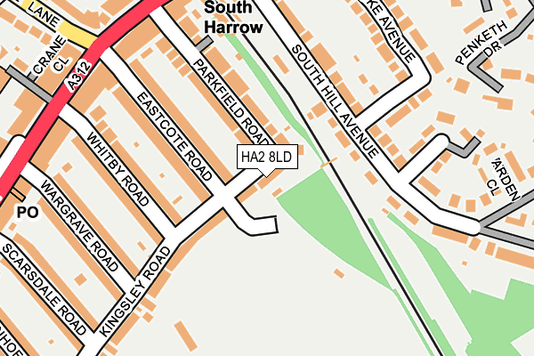 HA2 8LD map - OS OpenMap – Local (Ordnance Survey)