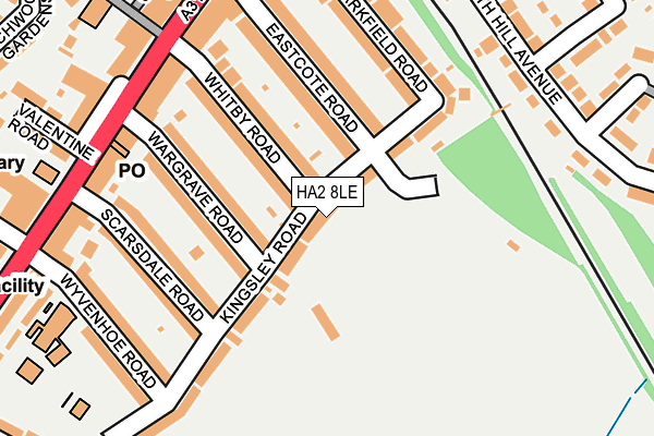 HA2 8LE map - OS OpenMap – Local (Ordnance Survey)