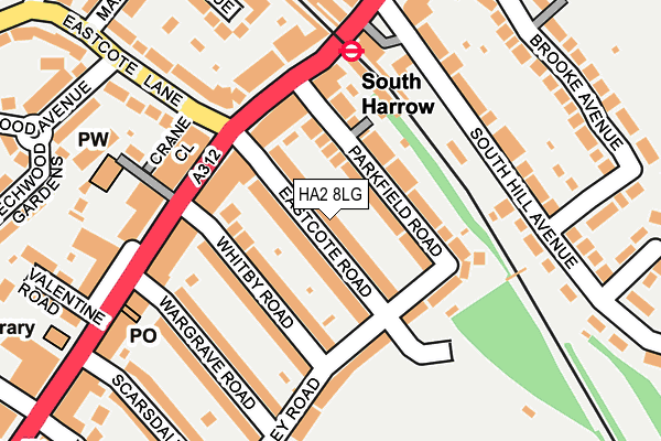 HA2 8LG map - OS OpenMap – Local (Ordnance Survey)