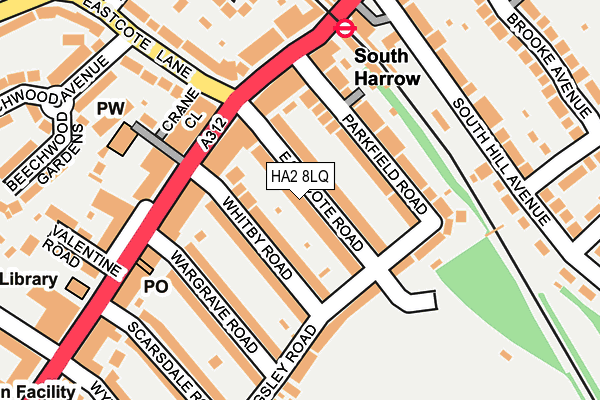 HA2 8LQ map - OS OpenMap – Local (Ordnance Survey)