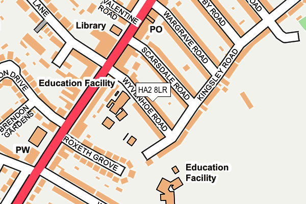 HA2 8LR map - OS OpenMap – Local (Ordnance Survey)