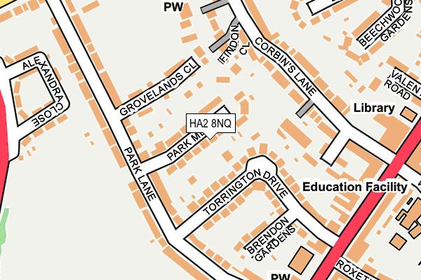 HA2 8NQ map - OS OpenMap – Local (Ordnance Survey)