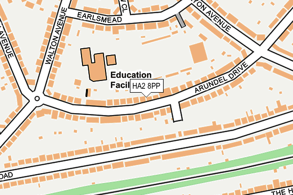 HA2 8PP map - OS OpenMap – Local (Ordnance Survey)