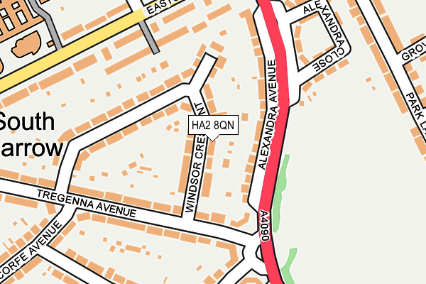 HA2 8QN map - OS OpenMap – Local (Ordnance Survey)