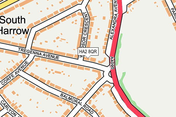 HA2 8QR map - OS OpenMap – Local (Ordnance Survey)
