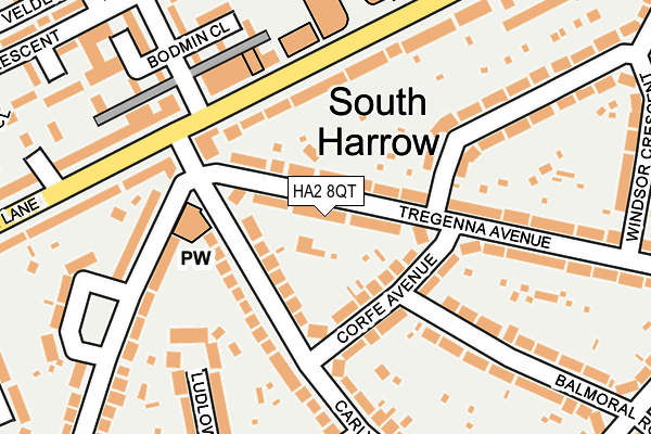 HA2 8QT map - OS OpenMap – Local (Ordnance Survey)