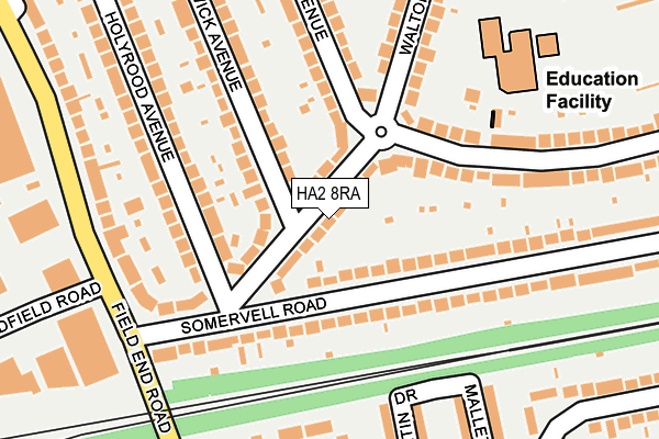 HA2 8RA map - OS OpenMap – Local (Ordnance Survey)