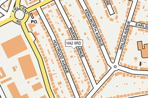 HA2 8RD map - OS OpenMap – Local (Ordnance Survey)