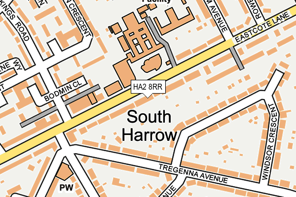 HA2 8RR map - OS OpenMap – Local (Ordnance Survey)