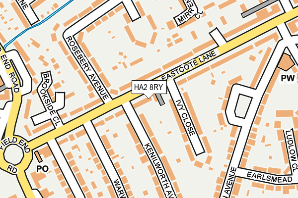 HA2 8RY map - OS OpenMap – Local (Ordnance Survey)