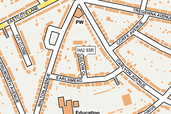 HA2 8SR map - OS OpenMap – Local (Ordnance Survey)