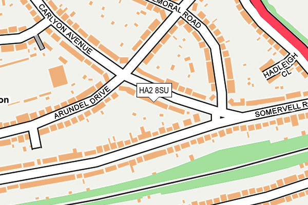 HA2 8SU map - OS OpenMap – Local (Ordnance Survey)