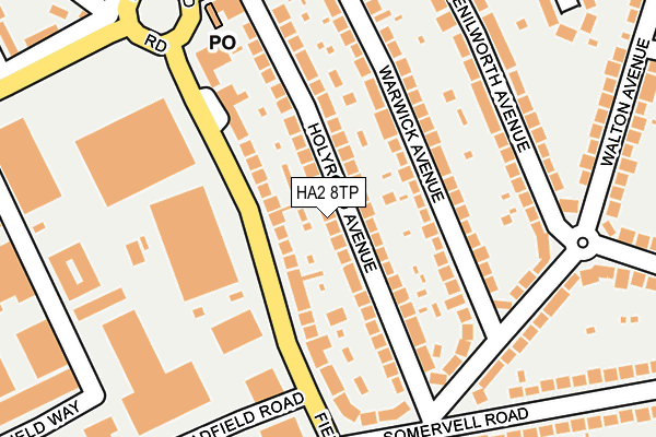 HA2 8TP map - OS OpenMap – Local (Ordnance Survey)