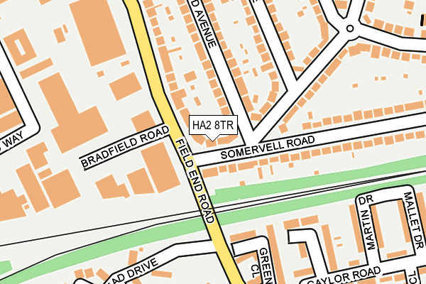HA2 8TR map - OS OpenMap – Local (Ordnance Survey)