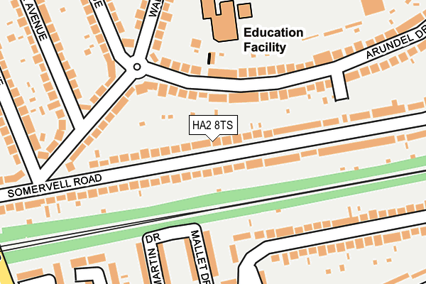 HA2 8TS map - OS OpenMap – Local (Ordnance Survey)