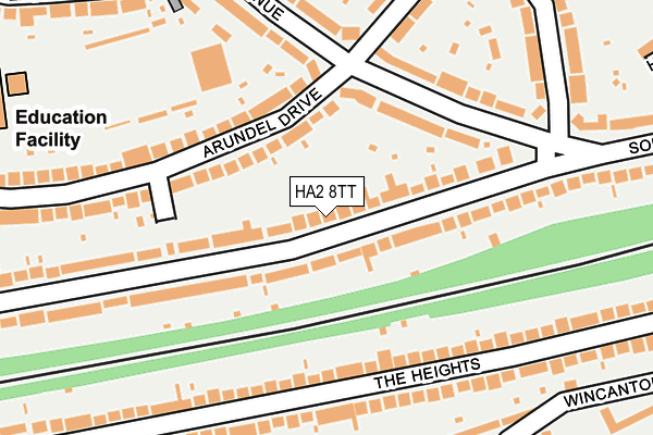 HA2 8TT map - OS OpenMap – Local (Ordnance Survey)