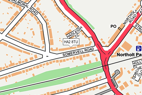 HA2 8TU map - OS OpenMap – Local (Ordnance Survey)