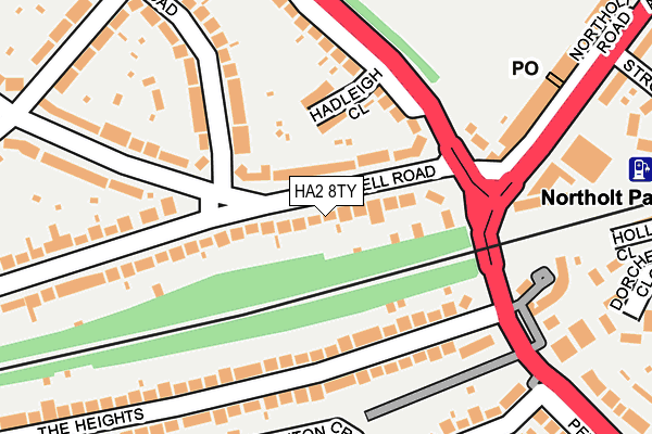 HA2 8TY map - OS OpenMap – Local (Ordnance Survey)