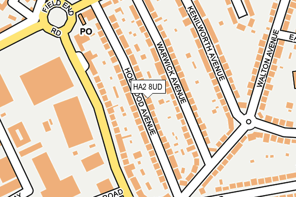 HA2 8UD map - OS OpenMap – Local (Ordnance Survey)