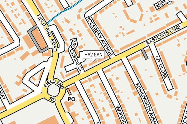 HA2 9AN map - OS OpenMap – Local (Ordnance Survey)