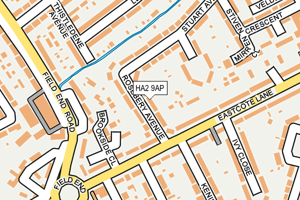 HA2 9AP map - OS OpenMap – Local (Ordnance Survey)
