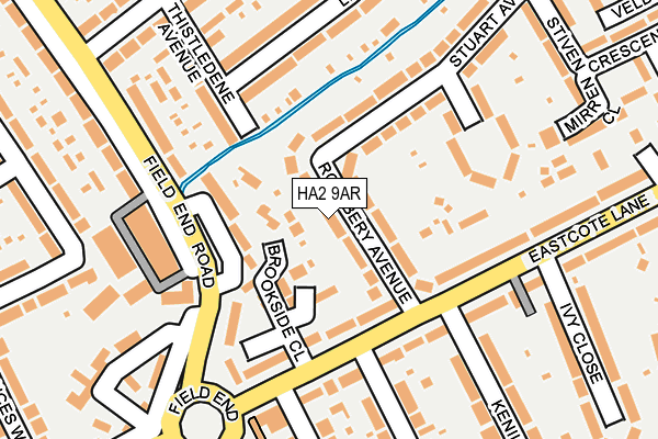 HA2 9AR map - OS OpenMap – Local (Ordnance Survey)