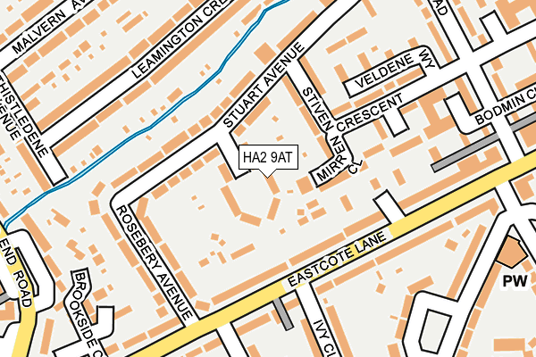 HA2 9AT map - OS OpenMap – Local (Ordnance Survey)