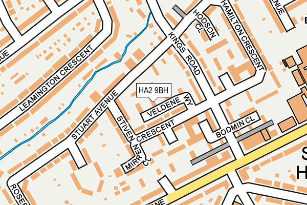 HA2 9BH map - OS OpenMap – Local (Ordnance Survey)