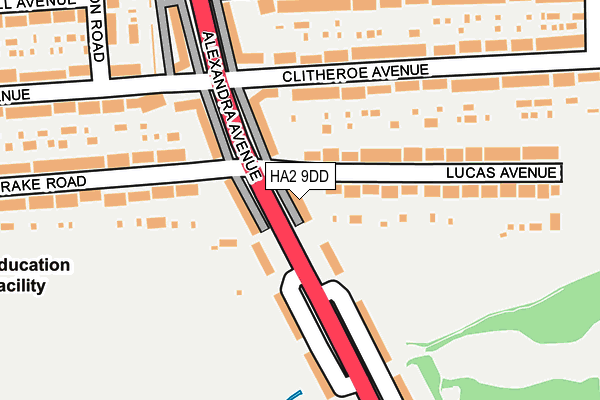 HA2 9DD map - OS OpenMap – Local (Ordnance Survey)