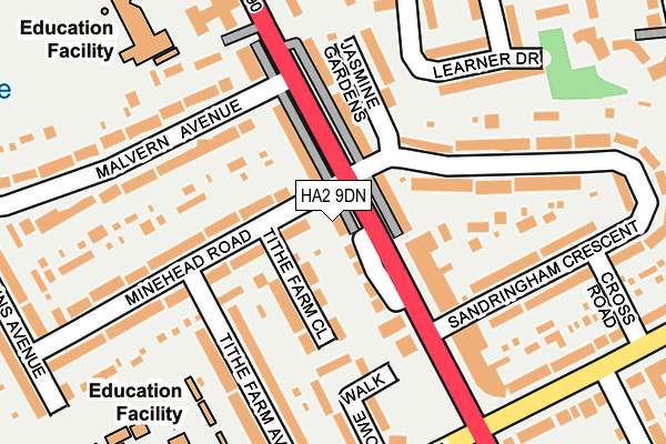HA2 9DN map - OS OpenMap – Local (Ordnance Survey)