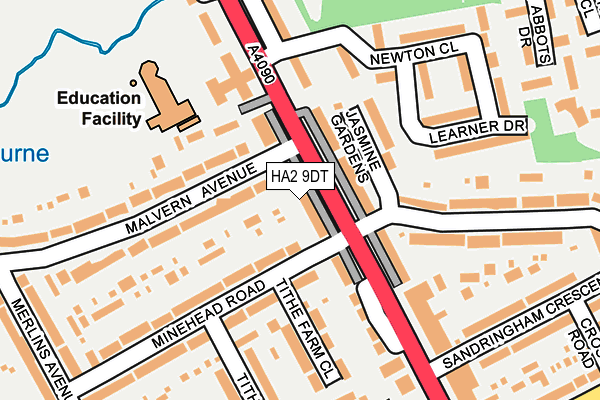 HA2 9DT map - OS OpenMap – Local (Ordnance Survey)