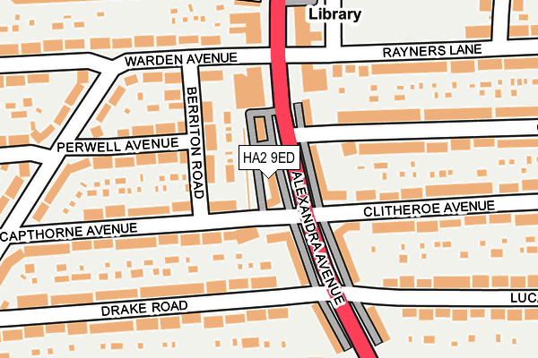 HA2 9ED map - OS OpenMap – Local (Ordnance Survey)