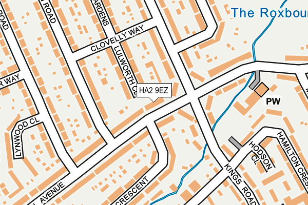 HA2 9EZ map - OS OpenMap – Local (Ordnance Survey)