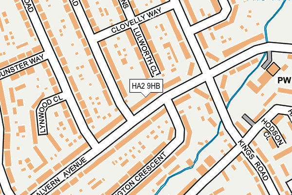 HA2 9HB map - OS OpenMap – Local (Ordnance Survey)