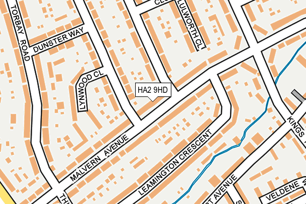 HA2 9HD map - OS OpenMap – Local (Ordnance Survey)