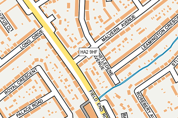 HA2 9HF map - OS OpenMap – Local (Ordnance Survey)