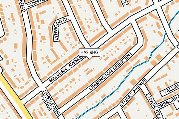 HA2 9HG map - OS OpenMap – Local (Ordnance Survey)