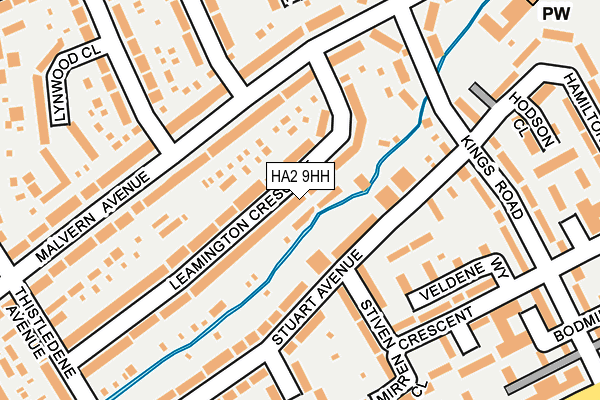 HA2 9HH map - OS OpenMap – Local (Ordnance Survey)