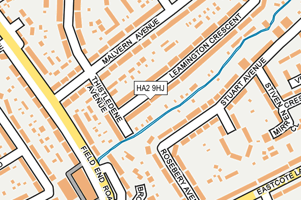 HA2 9HJ map - OS OpenMap – Local (Ordnance Survey)