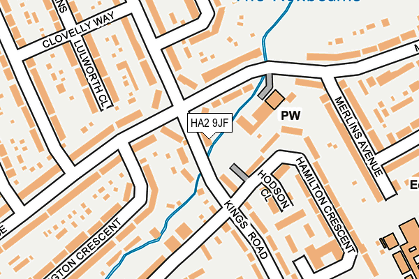 HA2 9JF map - OS OpenMap – Local (Ordnance Survey)